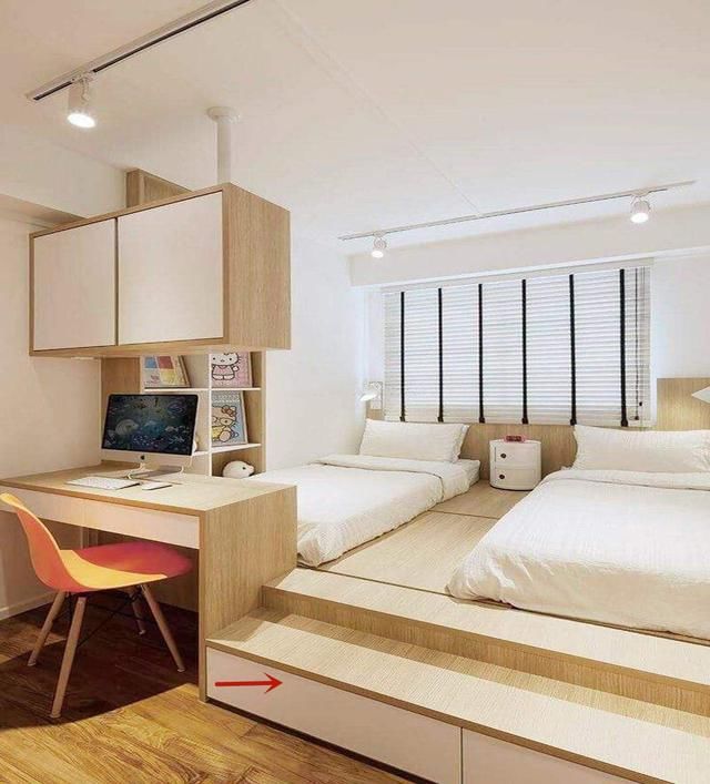 小户型|阶梯式榻榻米,单挑收纳能力,就已经甩普通榻榻米好几条街了