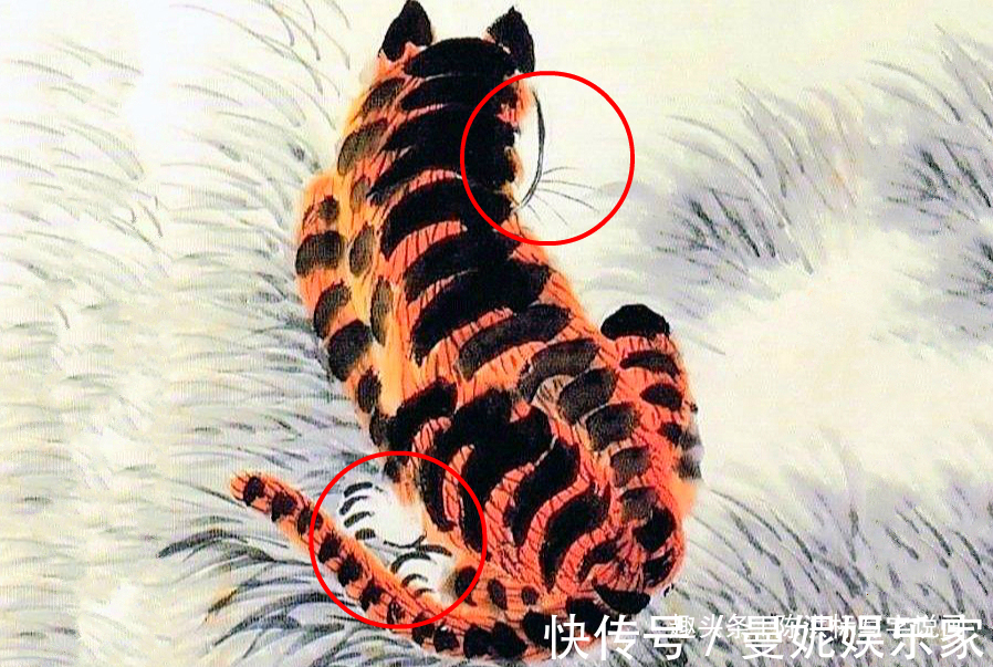 张善孖@齐白石把4只老虎画成病猫，为何还能卖3202万专家放大看尾巴