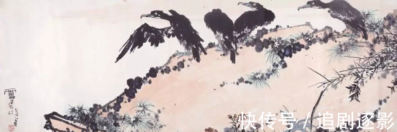 鹰石图$朱祖国与潘天寿的不解之缘