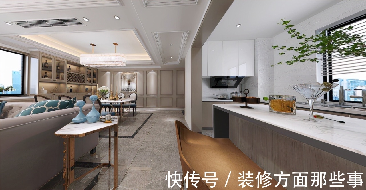 三居室|130平三居室,客餐厅开放式设计效果简直满分