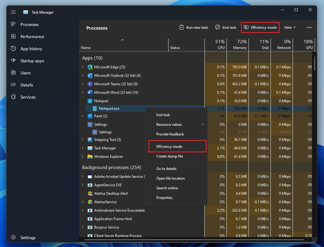 微软|微软Win11全新任务管理器性能效率模式细节曝光