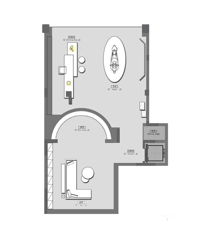 餐厅|266平现代复式设计,一场速度与激情的无压之旅