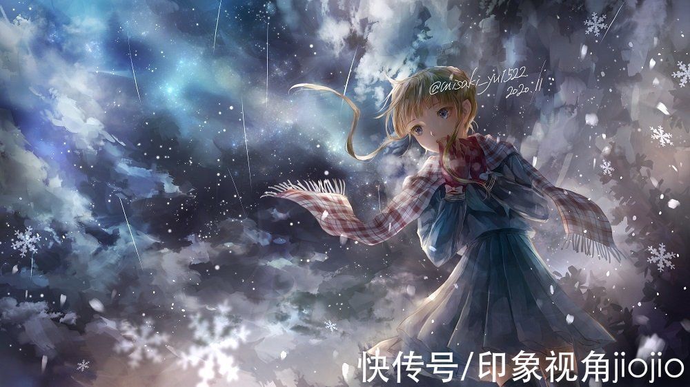 插画师@色彩绚丽的少女插画,用色大胆使画面极具感染力