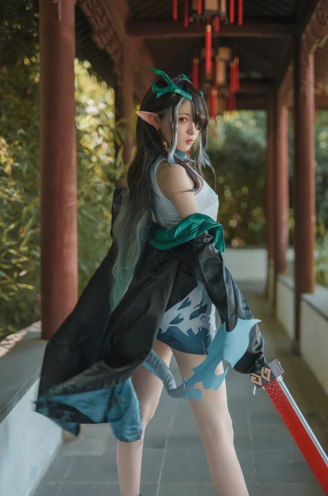 cos:明日方舟夕cos正片@月什