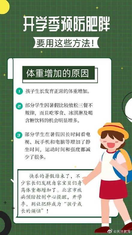 肥胖|新学期，用这些方法悄悄帮孩子预防肥胖