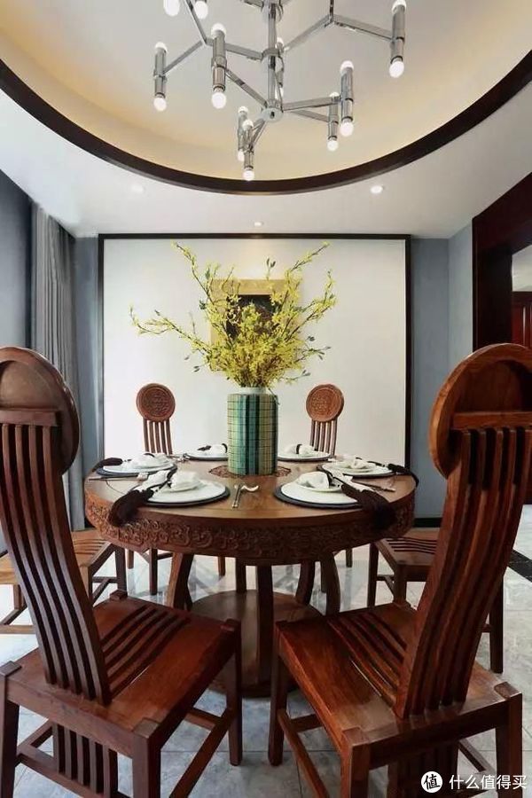 禅意|河南中年夫妻的养老大宅，219㎡中式别墅，入户后，处处诗情画意