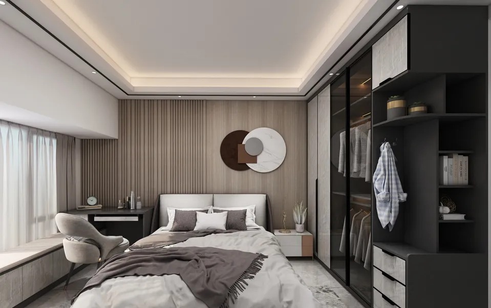衣柜|喜欢深色系不能错过的设计,这套4房两厅尽显高级