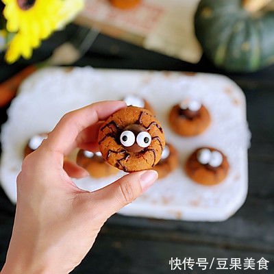 #安佳万圣烘焙奇妙夜#蜘蛛花生酥饼干