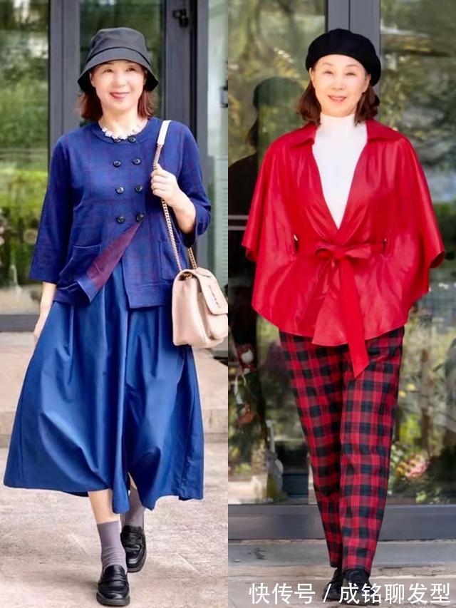 沉闷|65岁的阿姨会穿,每套衣服都充满精致时尚范,不仅舒服又显年轻