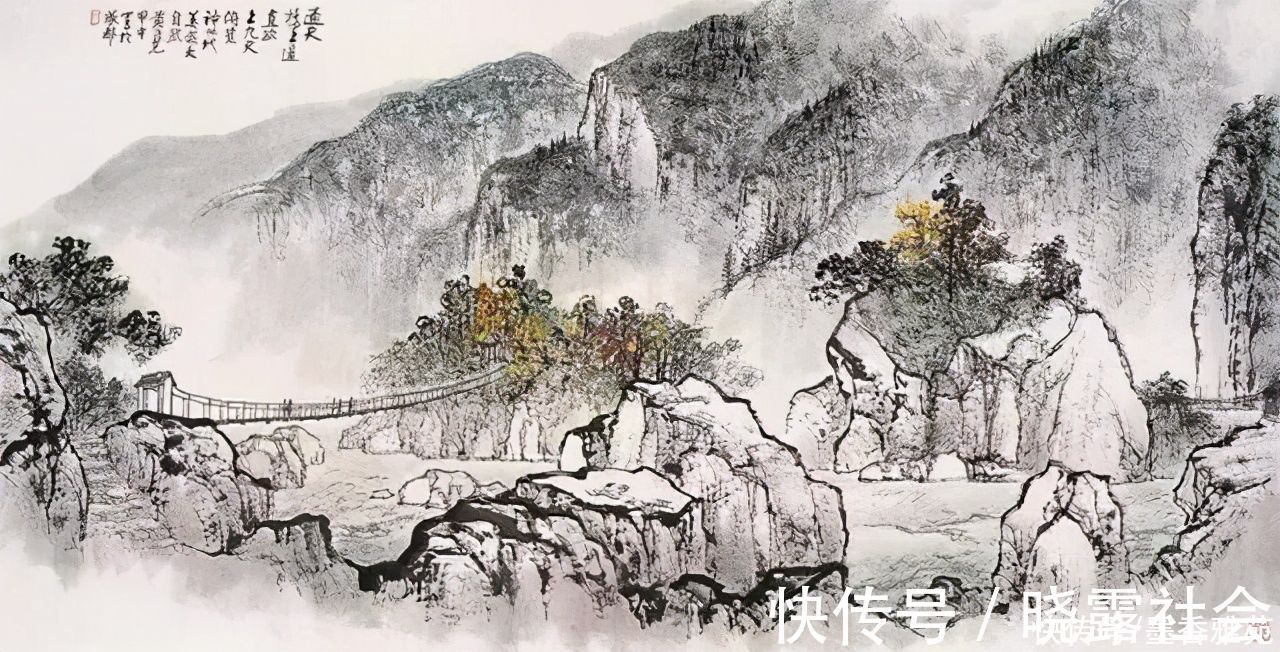 山水画$当代国画大师黄纯尧精品山水画作品欣赏