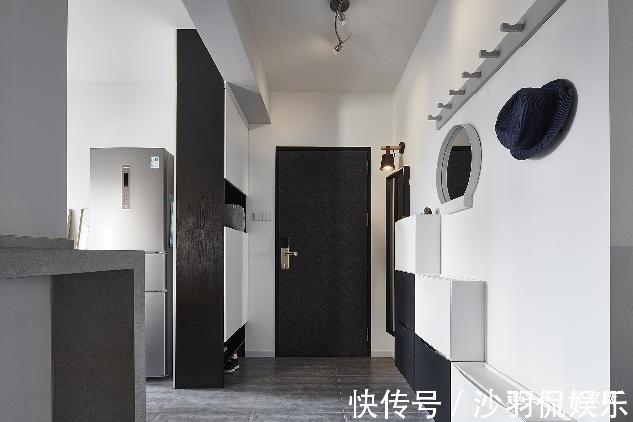 全身镜|北欧风格三居,玄关全身镜和储物空间,美感与实用的结合!