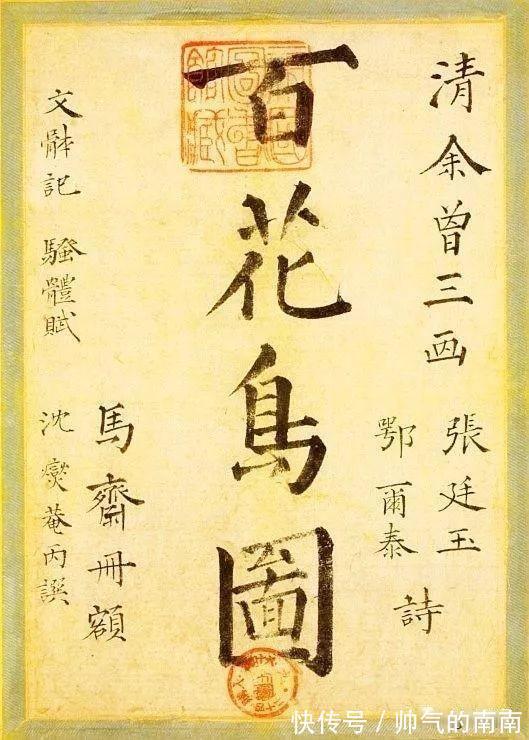 画谱!《百花鸟图》选页欣赏