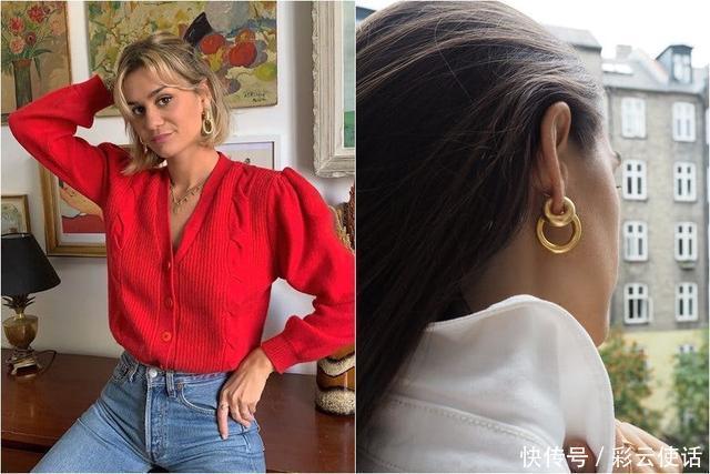 夏季金色饰品搭配小诀窍,圆环戒指、耳环、手链,一扫土豪味!