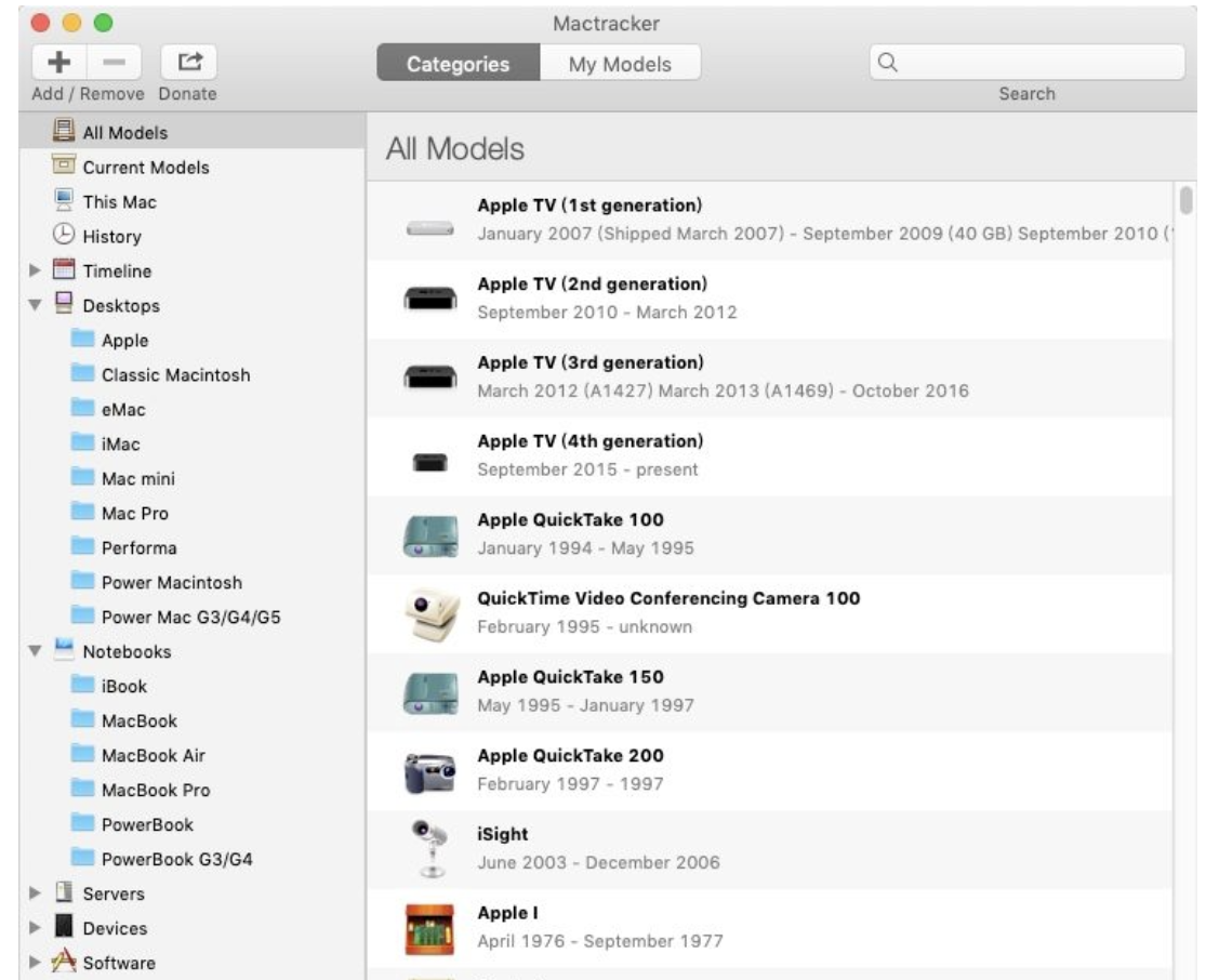 Mactracker for Mac v7.12.3 Apple设备硬件信息检测-下载否