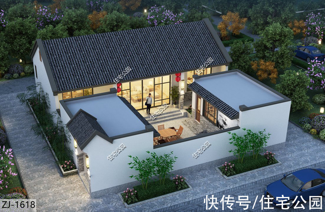 布局|农村建房有院才实用，这10套大院户型送给你，总有一款适合你