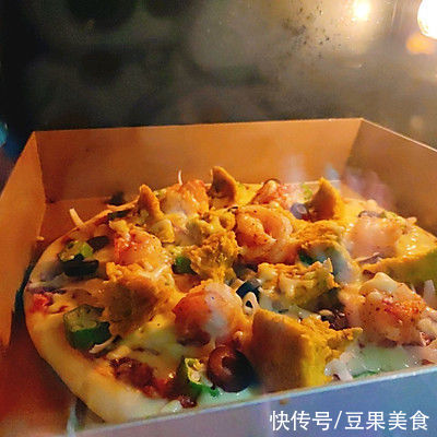 橄榄|大虾南瓜PIZZA 外脆内软的薄饼披萨配方来了