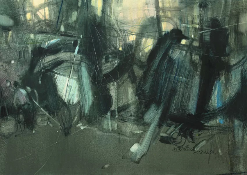 薄暮#[第七届庐山水彩节邀请嘉宾]姚波艺术作品展