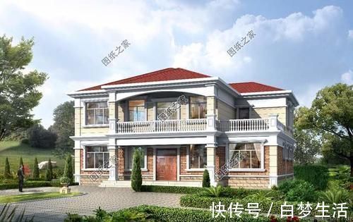 别墅|五开间二层自建房布局图,看了谁还在城里买房啊