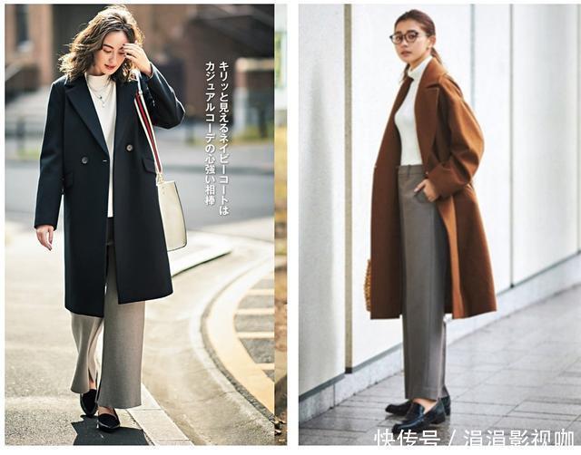 深色大衣不显老诀窍，用配饰和内搭，40+岁也能穿出柔和高级感
