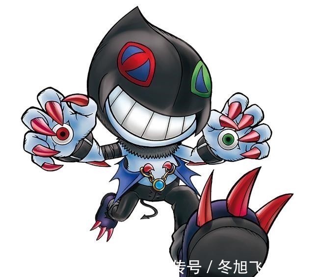 数码兽|黑暗区域中爱恶作剧的熊孩子,在四圣兽面上画画