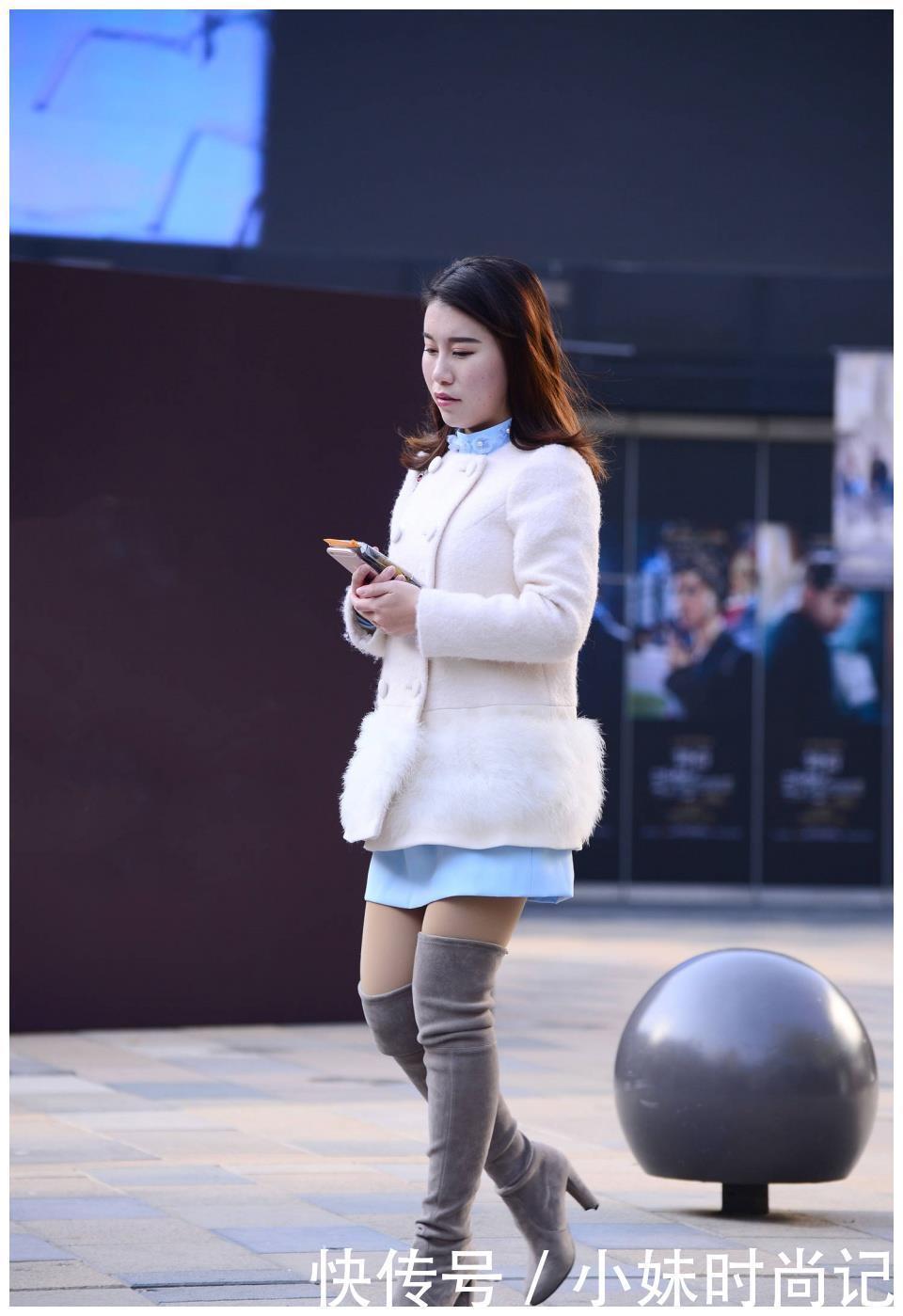 初冬|初冬时节,穿着高跟过膝靴,提升气质穿出精致感