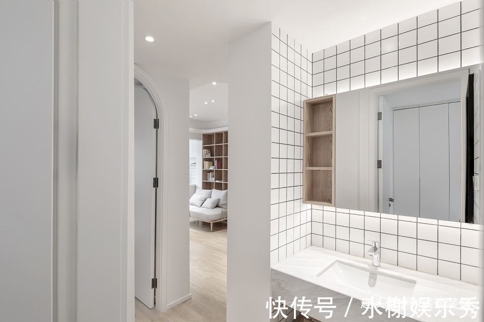 水磨石|她买下59㎡小宅,半平米都不浪费,挤出三室,装修后室内温馨大方