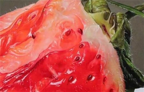 绘画|一颗咬过半截的“草莓”卖20万,放大10倍后再看,才发现确实值啊!
