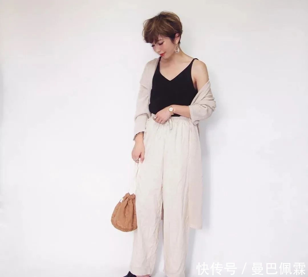 简约|35岁日本短发姐姐个矮品位高,穿搭温柔舒服,简约优雅!