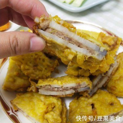 家常炸藕合，香酥脆嫩