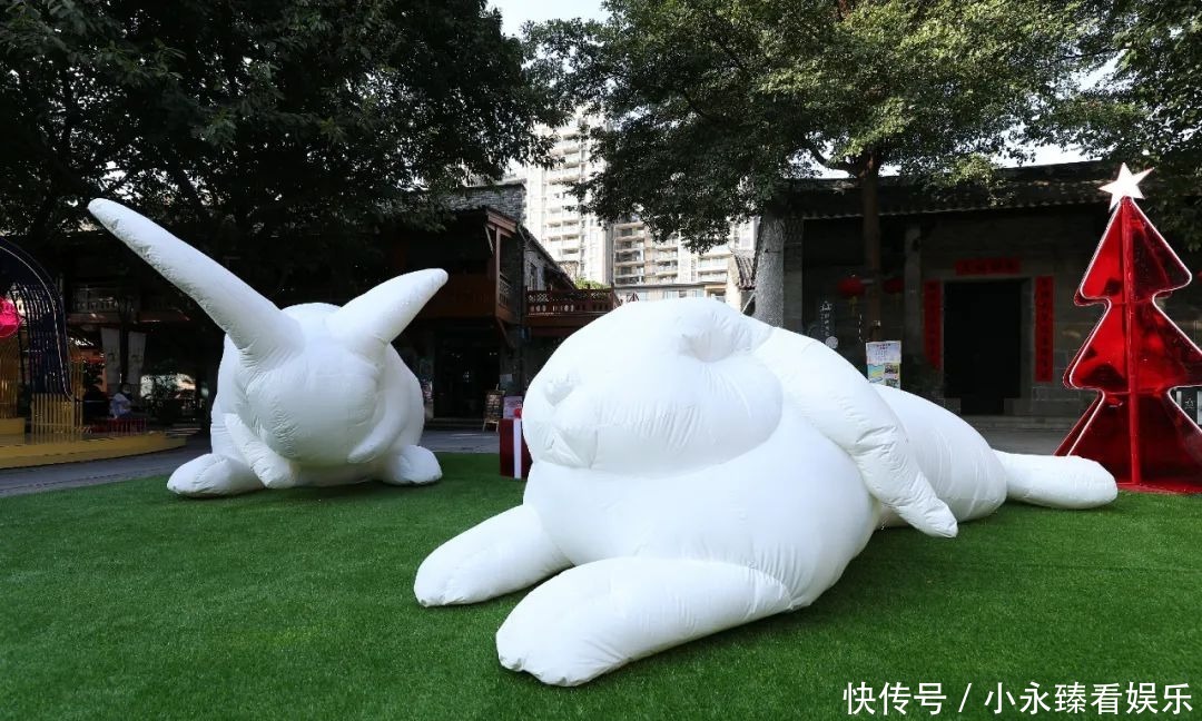可爱|超萌超可爱!11米光影巨兔首次亮相禅城