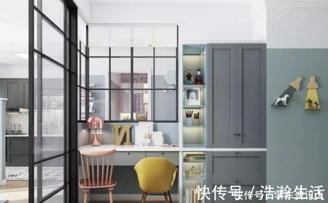 玄关柜|68㎡小户型将一房变两房，给二胎孩子打造出一个独立空间！