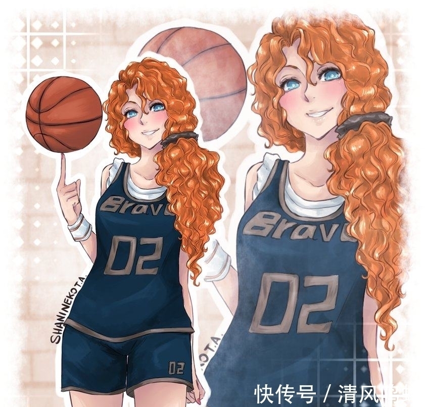 迪士尼公主&插画师将迪士尼公主绘成流行概念风格,使之充满少女活力