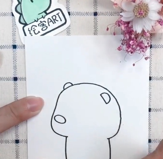 简笔画!美术生简笔画小熊,自称看了都喜欢,网友:这次给你面子