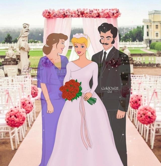 笑容|婚礼中的迪士尼公主,贝儿公主高贵圣洁,白雪公主笑容甜蜜