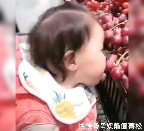 葡萄|具有“吃货潜质”的萌娃因逛超市的这个举动走红,网友:快给娃买