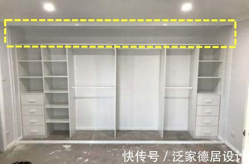 收纳|打衣柜还是我有经验,顶部留空一排做收纳,邻居见了回家偷学!