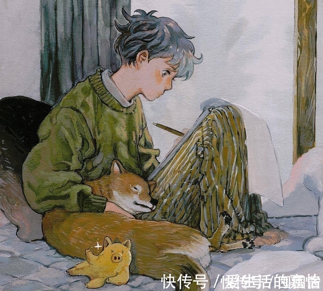 jiojio!看她画水彩都好治愈,她的插画人物随意、慵懒