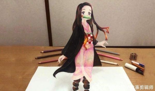 很神奇|大佬手绘3D祢豆子,立体效果好像手办,却被网友一句话“拆穿”