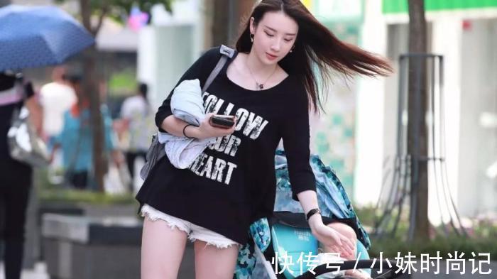 妈妈 街拍:打扮很时尚休闲的性感靓丽辣妈,当了妈妈身材一点也没走样