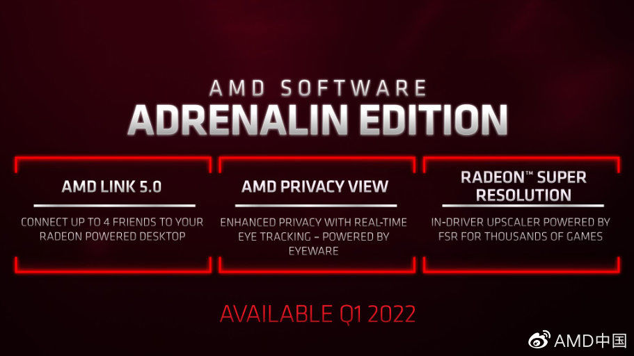 第一季度|AMD：新版肾上腺素驱动第一季度发布，支持空间放大技术 RSR