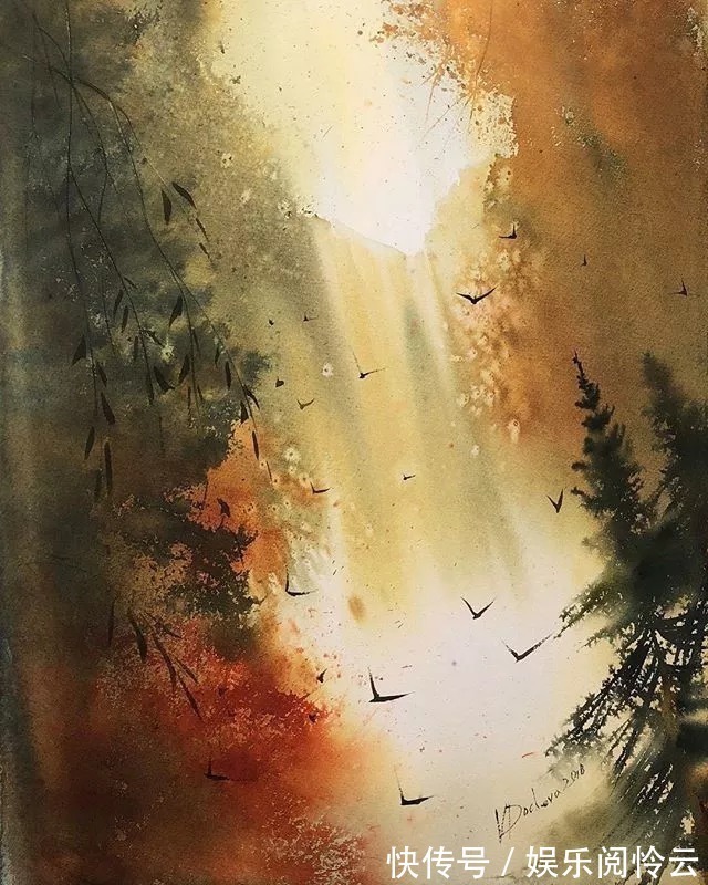 屏保$充满仙气的水彩画，每一张都可以用来做屏保！