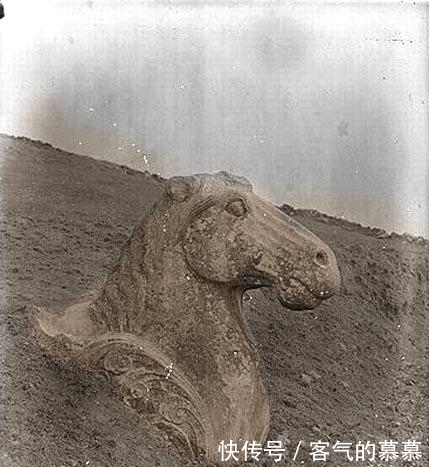 祁连山|百年前的霍去病墓老照片:外形似祁连山,图5“马踏匈奴”很霸气
