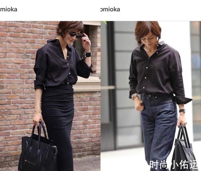 阔腿裤|49岁不做老阿姨,这位日本博主穿搭休闲又正式,照着穿减龄又女人