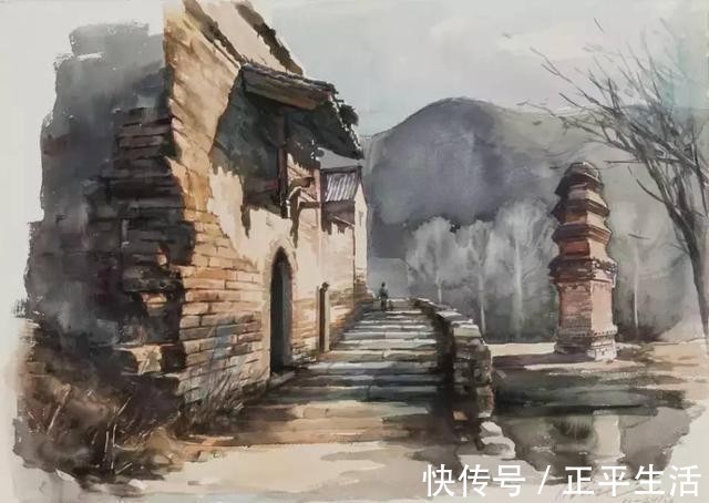 旅美$旅美水彩艺术家李民笔下的中国风景画！他用艺术诠释“家”的味道