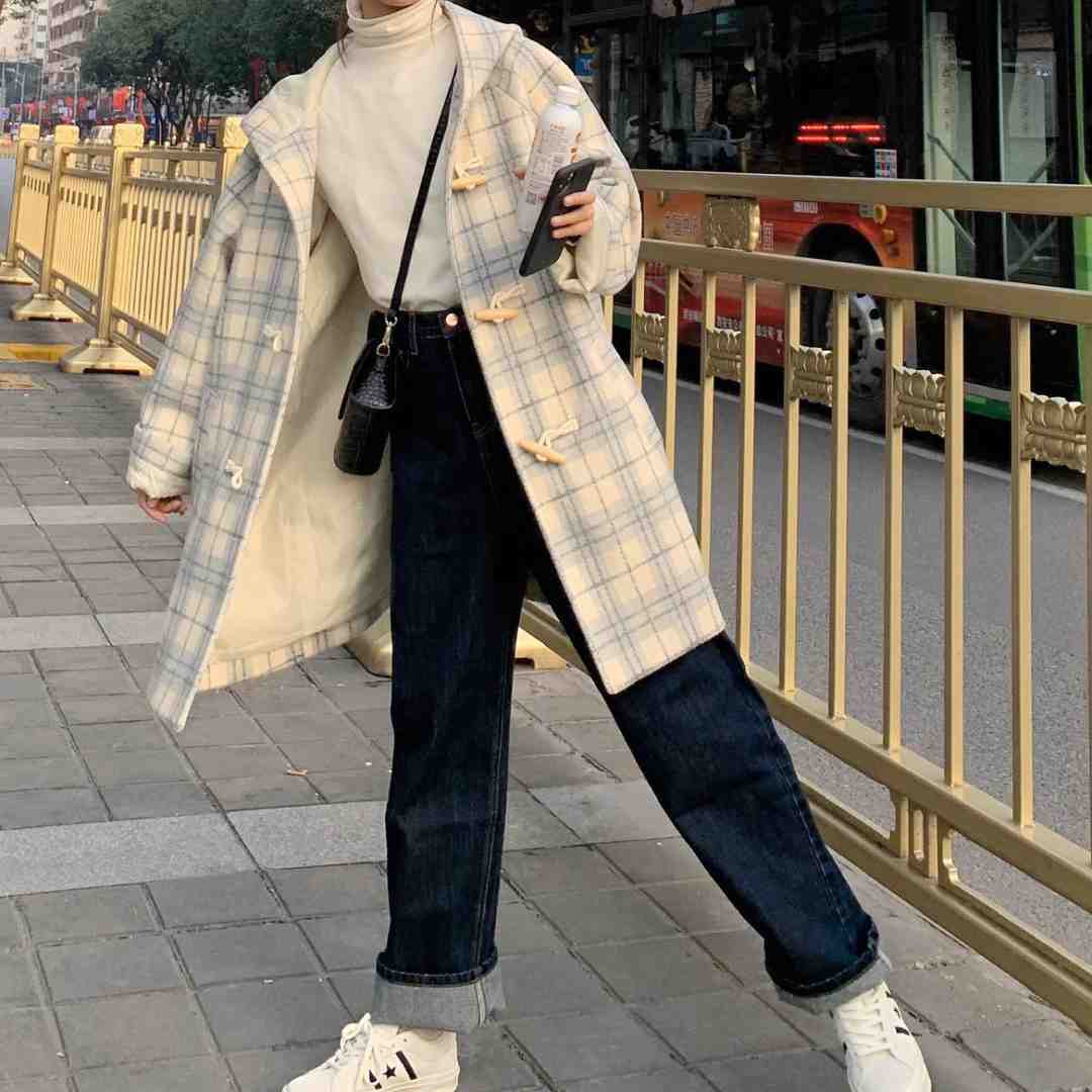 牛角扣 格纹大衣就选这四种配色,基础百搭不过时,让你美出新高度