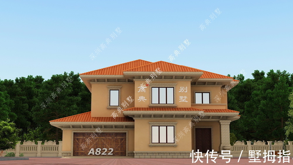 立体感|实用的欧式别墅，造型独特时尚，充满立体感和空间感。