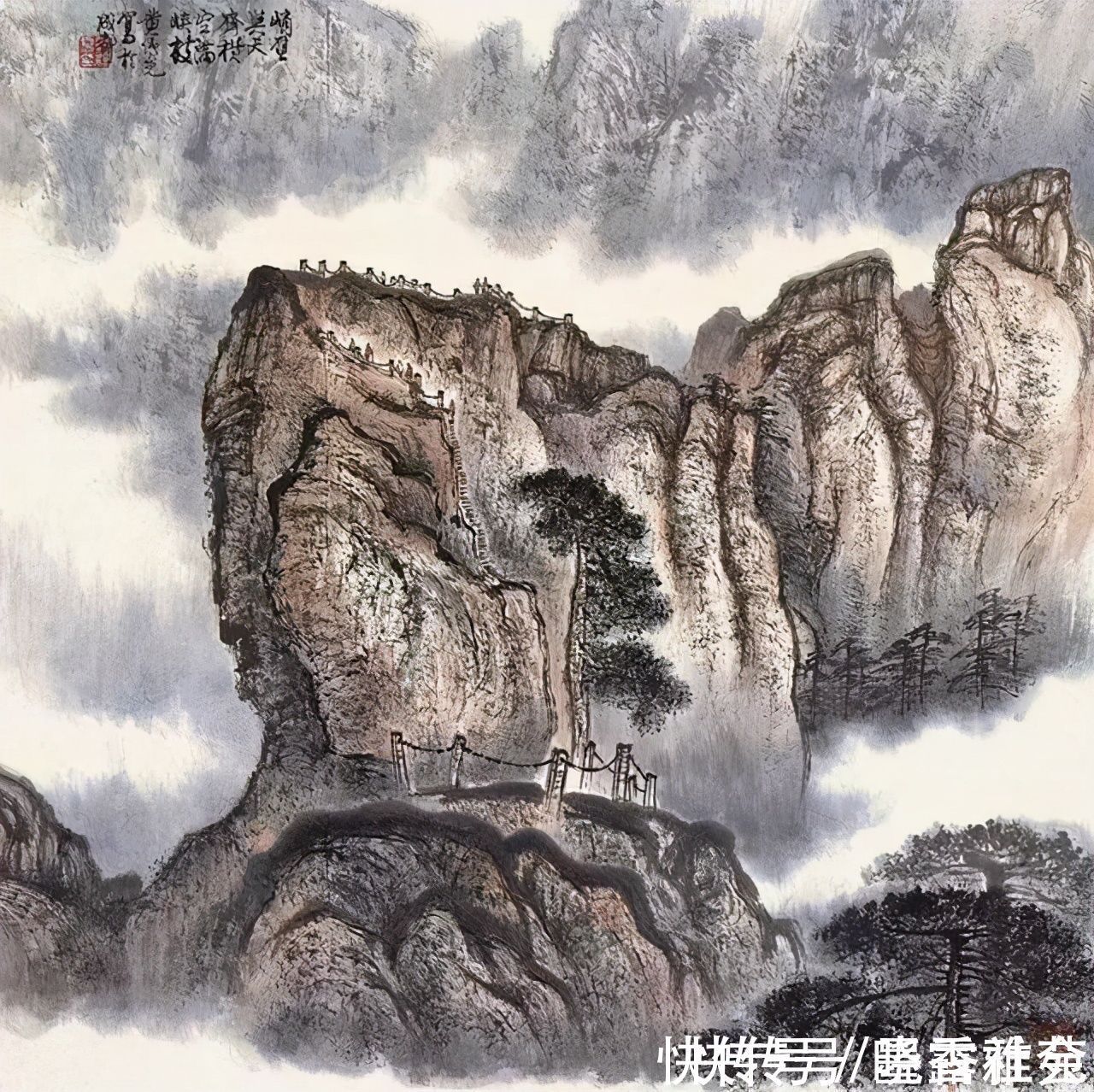 山水画$当代国画大师黄纯尧精品山水画作品欣赏