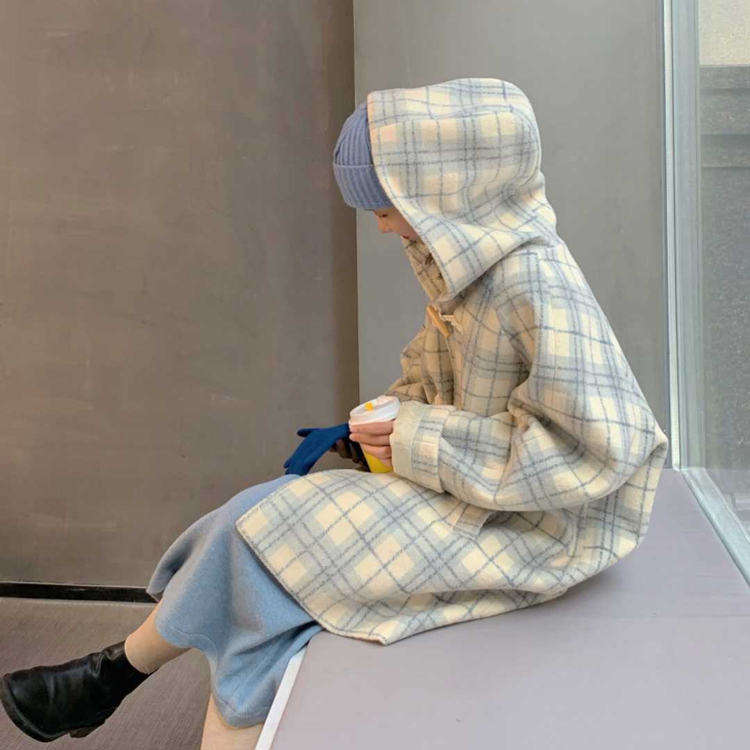 牛角扣 格纹大衣就选这四种配色,基础百搭不过时,让你美出新高度