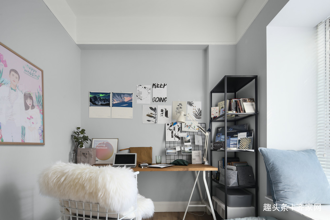 储物|107㎡北欧风,客餐厅一体,嵌入式储物,高效利用空间!