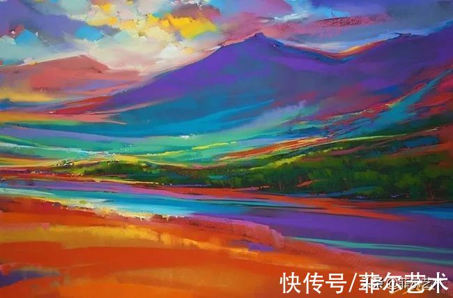 mich美国画家迈克尔风景油画作品用色大胆、明亮,传达出一种乐观精神